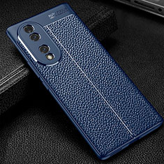 Funda Silicona Goma de Cuero Carcasa WL1 para Huawei Honor 70 5G Azul