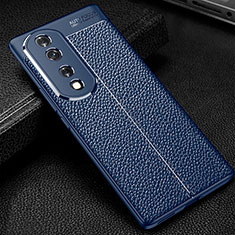 Funda Silicona Goma de Cuero Carcasa WL1 para Huawei Honor 70 Pro 5G Azul