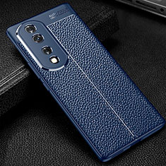 Funda Silicona Goma de Cuero Carcasa WL1 para Huawei Honor 70 Pro+ Plus 5G Azul