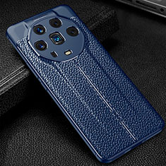 Funda Silicona Goma de Cuero Carcasa WL1 para Huawei Honor Magic4 Ultimate 5G Azul