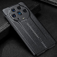 Funda Silicona Goma de Cuero Carcasa WL1 para Huawei Honor Magic4 Ultimate 5G Negro