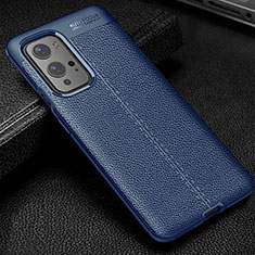 Funda Silicona Goma de Cuero Carcasa WL1 para OnePlus 9 Pro 5G Azul