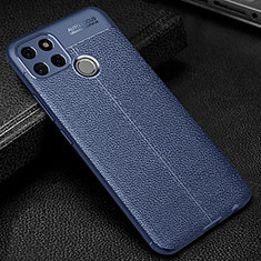 Funda Silicona Goma de Cuero Carcasa WL1 para Realme C25S Azul