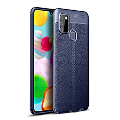 Funda Silicona Goma de Cuero Carcasa WL1 para Samsung Galaxy A21s Azul