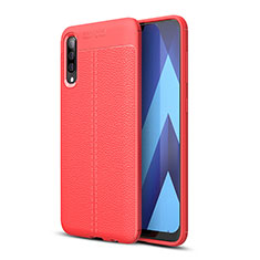 Funda Silicona Goma de Cuero Carcasa WL1 para Samsung Galaxy A70 Rojo