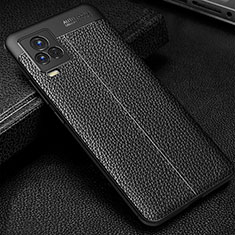 Funda Silicona Goma de Cuero Carcasa WL1 para Vivo iQOO 7 5G Negro