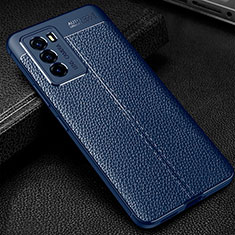 Funda Silicona Goma de Cuero Carcasa WL1 para Vivo iQOO 9 SE 5G Azul