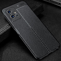 Funda Silicona Goma de Cuero Carcasa WL1 para Vivo T1 5G India Negro