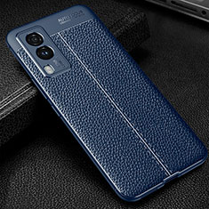 Funda Silicona Goma de Cuero Carcasa WL1 para Vivo V21e 5G Azul