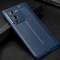 Funda Silicona Goma de Cuero Carcasa WL1 para Vivo V25 Pro 5G Azul