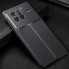 Funda Silicona Goma de Cuero Carcasa WL1 para Vivo X80 5G Negro