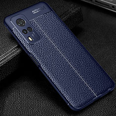 Funda Silicona Goma de Cuero Carcasa WL1 para Vivo Y51 (2021) Azul