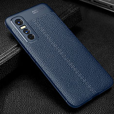 Funda Silicona Goma de Cuero Carcasa WL1 para Vivo Y73s 5G Azul