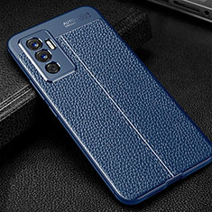 Funda Silicona Goma de Cuero Carcasa WL1 para Vivo Y75 4G Azul