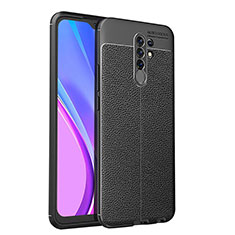 Funda Silicona Goma de Cuero Carcasa WL1 para Xiaomi Poco M2 Negro