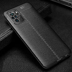 Funda Silicona Goma de Cuero Carcasa WL1 para Xiaomi Poco M5S Negro