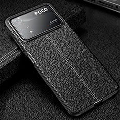 Funda Silicona Goma de Cuero Carcasa WL1 para Xiaomi Poco X4 Pro 5G Negro