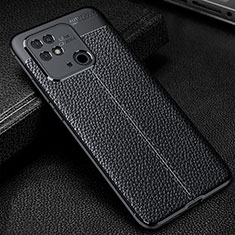 Funda Silicona Goma de Cuero Carcasa WL1 para Xiaomi Redmi 10 India Negro