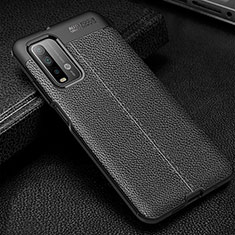 Funda Silicona Goma de Cuero Carcasa WL1 para Xiaomi Redmi 9 Power Negro