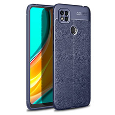 Funda Silicona Goma de Cuero Carcasa WL1 para Xiaomi Redmi 9C Azul