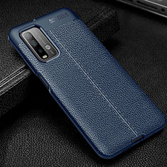 Funda Silicona Goma de Cuero Carcasa WL1 para Xiaomi Redmi 9T 4G Azul