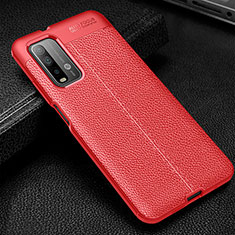 Funda Silicona Goma de Cuero Carcasa WL1 para Xiaomi Redmi 9T 4G Rojo