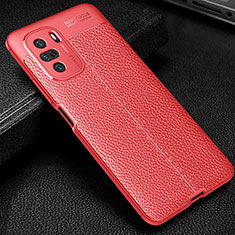 Funda Silicona Goma de Cuero Carcasa WL1 para Xiaomi Redmi K40 Pro 5G Rojo