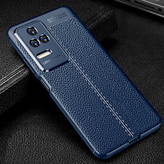 Funda Silicona Goma de Cuero Carcasa WL1 para Xiaomi Redmi K50 5G Azul