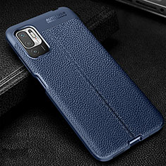 Funda Silicona Goma de Cuero Carcasa WL1 para Xiaomi Redmi Note 10 5G Azul