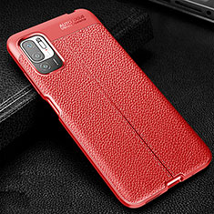 Funda Silicona Goma de Cuero Carcasa WL1 para Xiaomi Redmi Note 10T 5G Rojo