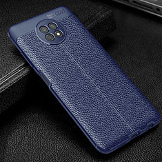 Funda Silicona Goma de Cuero Carcasa WL1 para Xiaomi Redmi Note 9 5G Azul