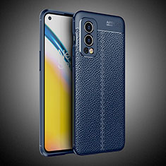 Funda Silicona Goma de Cuero Carcasa WL2 para OnePlus Nord 2 5G Azul