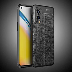 Funda Silicona Goma de Cuero Carcasa WL2 para OnePlus Nord 2 5G Negro