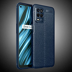 Funda Silicona Goma de Cuero Carcasa WL2 para Realme 8 5G Azul