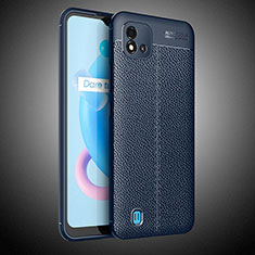 Funda Silicona Goma de Cuero Carcasa WL2 para Realme C20A Azul