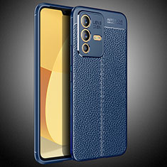 Funda Silicona Goma de Cuero Carcasa WL2 para Vivo V23 5G Azul