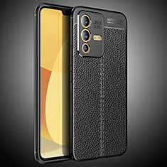 Funda Silicona Goma de Cuero Carcasa WL2 para Vivo V23 5G Negro