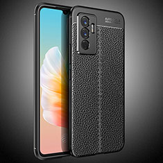 Funda Silicona Goma de Cuero Carcasa WL2 para Vivo V23e Negro