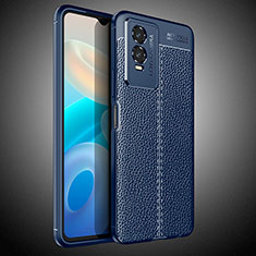 Funda Silicona Goma de Cuero Carcasa WL2 para Vivo Y74s 5G Azul