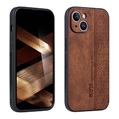 Funda Silicona Goma de Cuero Carcasa YZ1 para Apple iPhone 16 Pro Max Marron