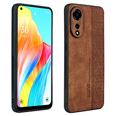 Funda Silicona Goma de Cuero Carcasa YZ1 para Oppo A78 4G Marron