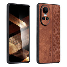 Funda Silicona Goma de Cuero Carcasa YZ1 para Oppo Reno10 5G Marron