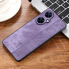 Funda Silicona Goma de Cuero Carcasa YZ2 para Huawei Nova 11i Purpura Claro