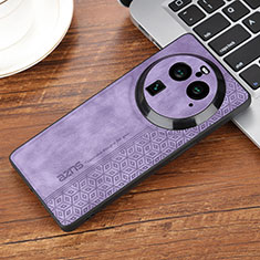 Funda Silicona Goma de Cuero Carcasa YZ2 para Oppo Find X6 Pro 5G Purpura Claro