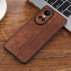 Funda Silicona Goma de Cuero Carcasa YZ2 para Oppo Reno10 5G Marron