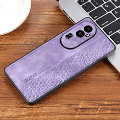 Funda Silicona Goma de Cuero Carcasa YZ2 para Oppo Reno10 Pro+ Plus 5G Purpura Claro