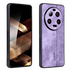 Funda Silicona Goma de Cuero Carcasa YZ2 para Xiaomi Mi 13 Ultra 5G Purpura Claro