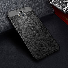 Funda Silicona Goma de Cuero Carcasa Z01 para Huawei Mate 20 Lite Negro