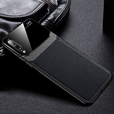 Funda Silicona Goma de Cuero Carcasa Z01 para Samsung Galaxy A70S Negro