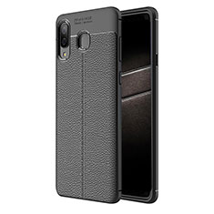 Funda Silicona Goma de Cuero K01 para Samsung Galaxy A9 Star SM-G8850 Negro